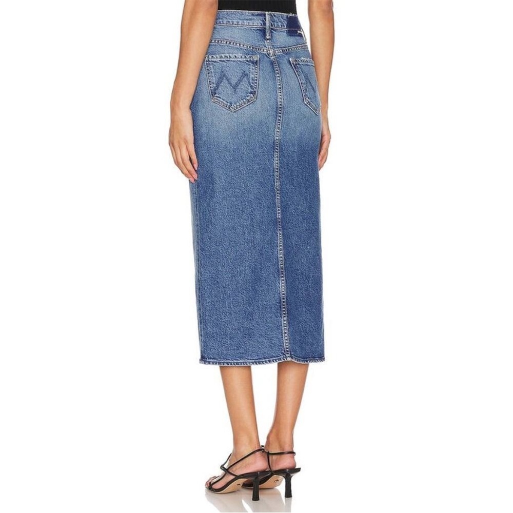 NWT Mother Superior The Split Second Skirt in Strike A Pose Midi Slit High Rise - Picture 3 of 15